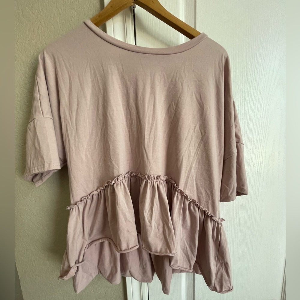 Blush Pink Babydoll Top